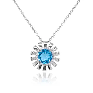 VILLA RICA Necklace - Blue Topaz / SS