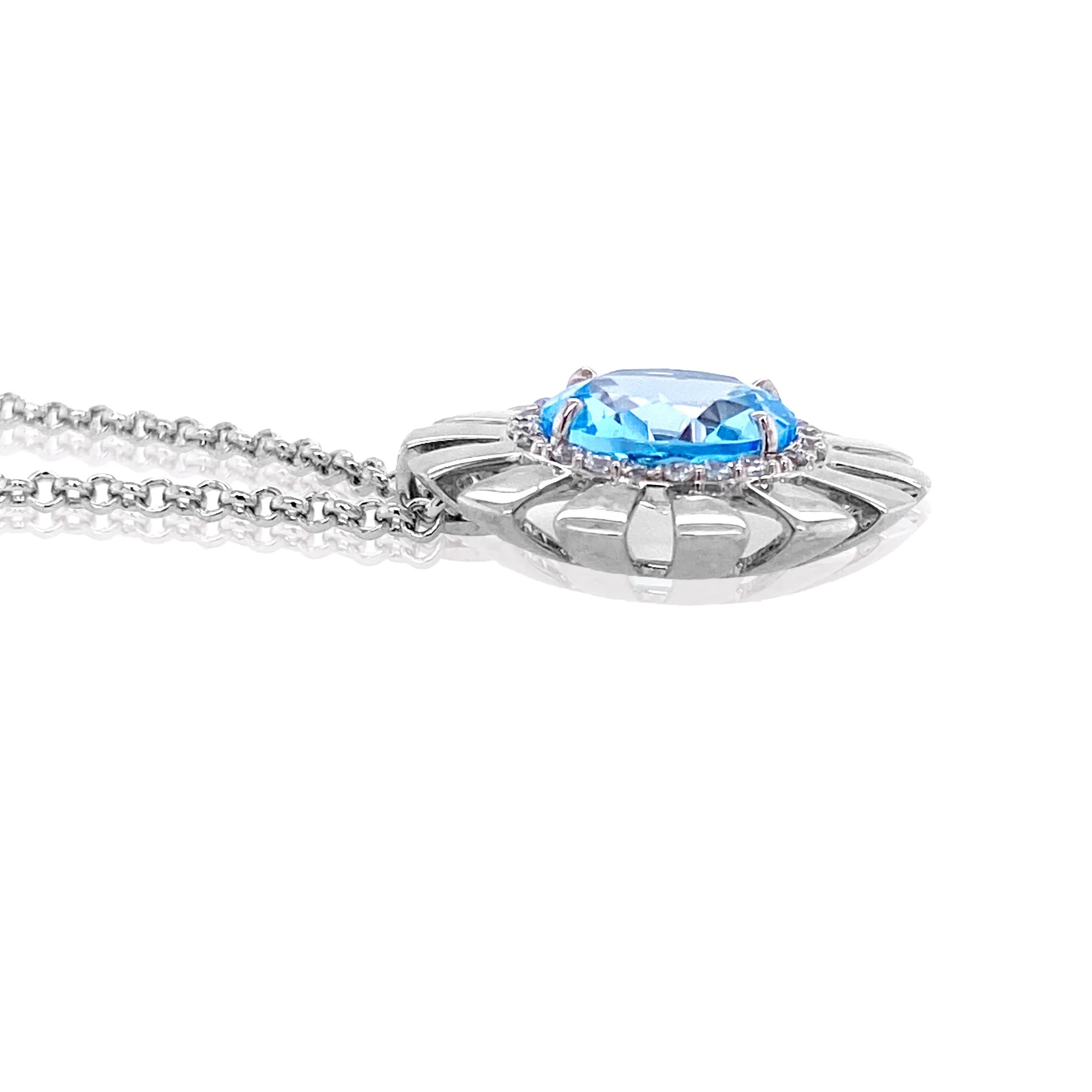 VILLA RICA Necklace - Blue Topaz / SS