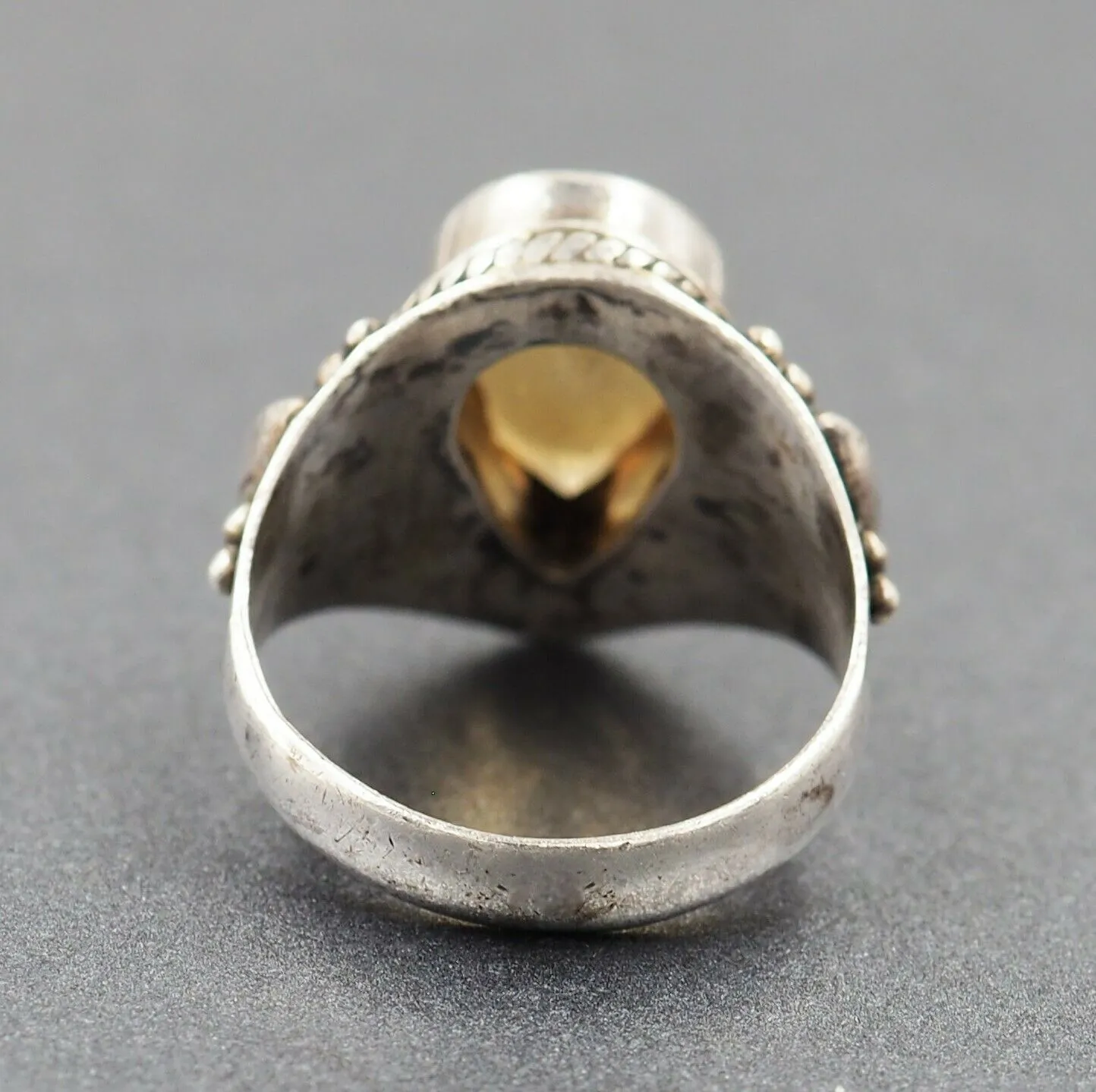 Vintage Citrine 925 Sterling Silver Ring