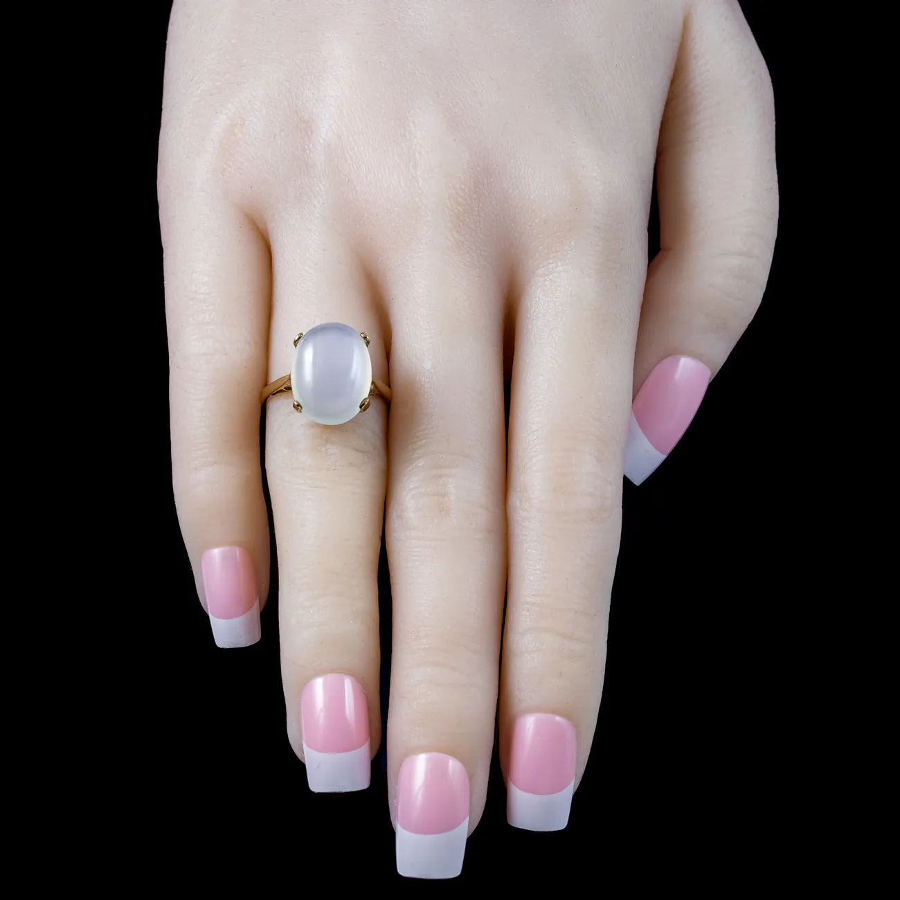 Vintage Moonstone Solitaire Ring 7.6ct Moonstone Dated 1986