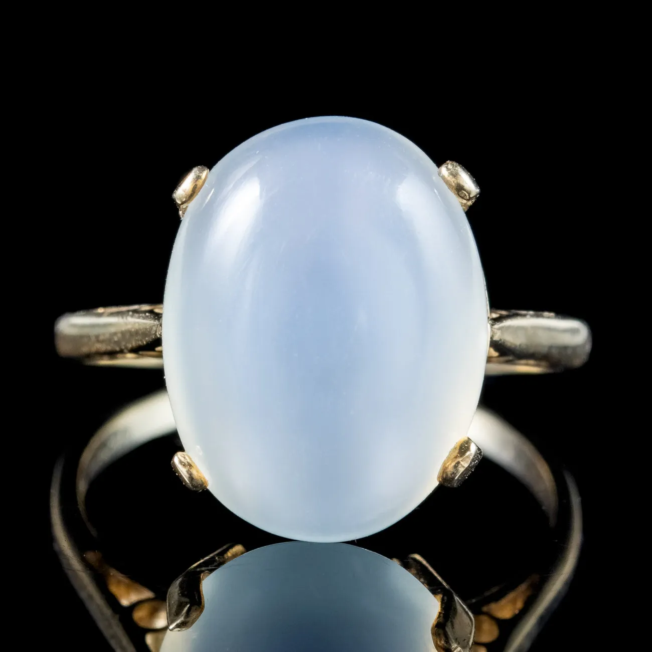 Vintage Moonstone Solitaire Ring 7.6ct Moonstone Dated 1986